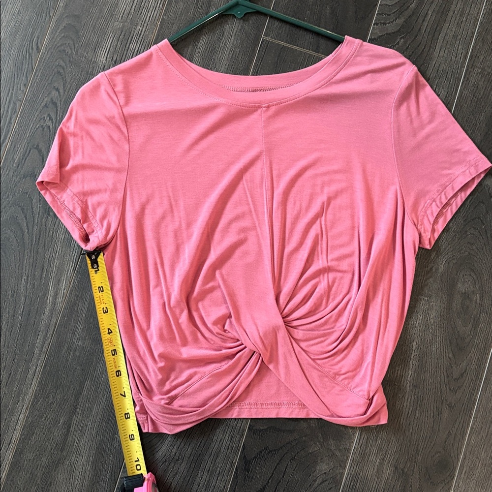 Women's Pink Twist Front Top - Picture 3 of 12